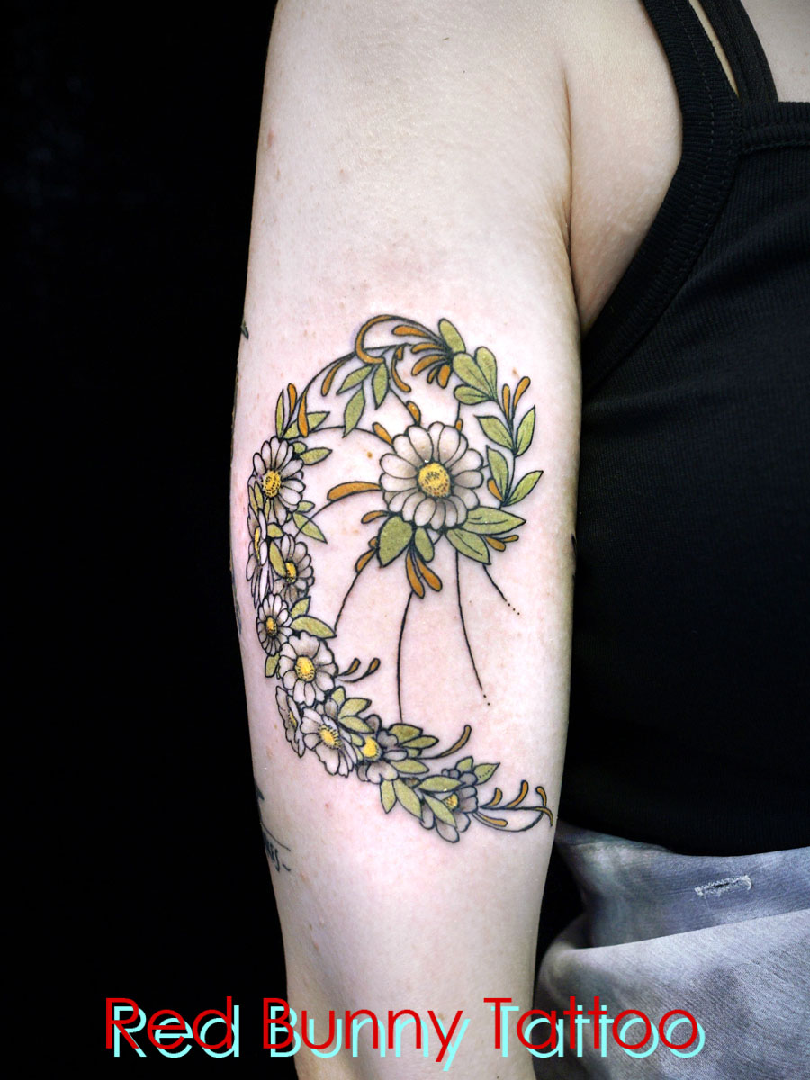 ԁ@t[^gD[fUC@ flower tattoo