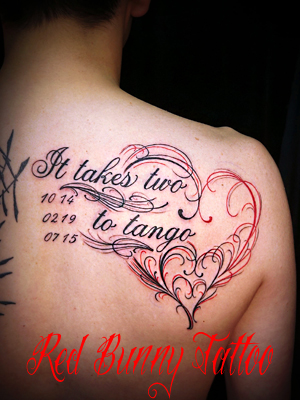 文字のタトゥーデザイン 画像 東京 吉祥寺 Red Bunny Tattoo