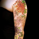 菊　　（刺青 タトゥー tattoo　画像 デザイン)