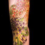 菊　　（刺青 タトゥー tattoo　画像 デザイン)