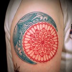 オリエンタル 月 太陽　　（刺青 タトゥー tattoo　画像 デザイン)