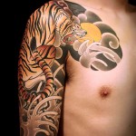 虎 和彫り　　（刺青 タトゥー tattoo　画像 デザイン)