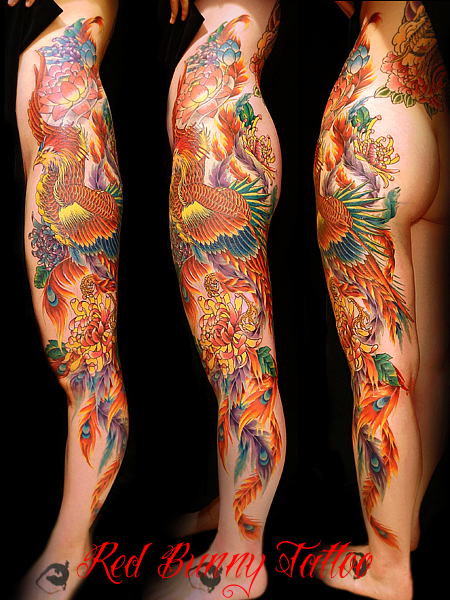 鳳凰,女性,刺青,タトゥー,tattoo,画像,デザイン