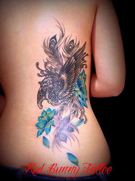 鳳凰,刺青,タトゥー,tattoo,画像,デザイン,女性