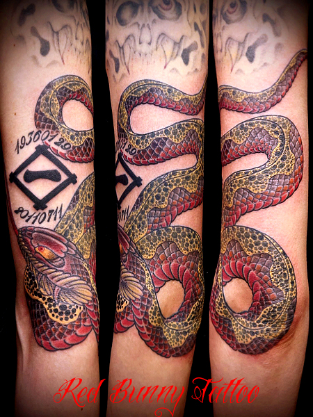 蛇 タトゥー 刺青 (デザイン 画像) 