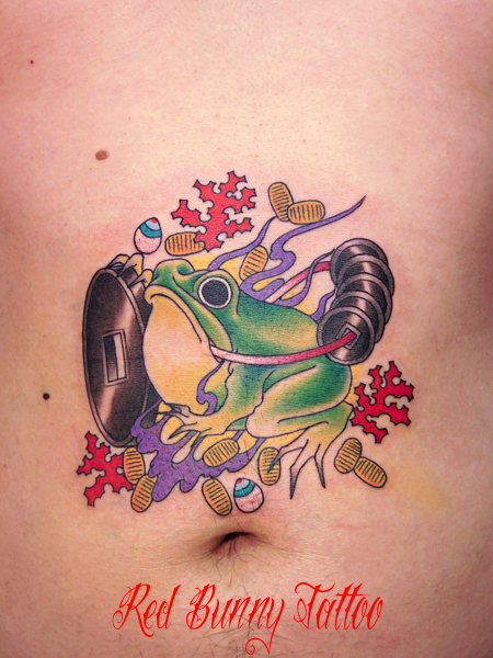 銭蛙　タトゥーデザイン　刺青