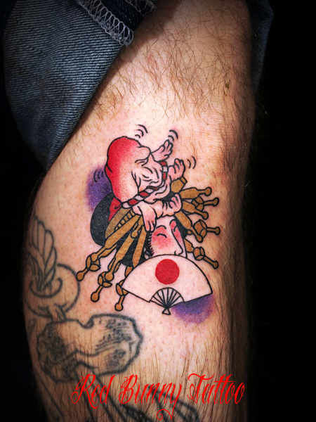 妖怪 ぬっぺっぽう 花魁  タトゥーデザイン tattoo