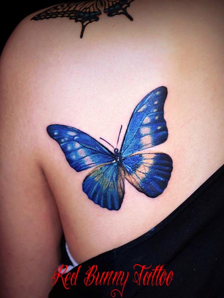 butterfly tattoo 蝶 タトゥーデザイン・画像の紹介 女性のワンポイントタトゥー