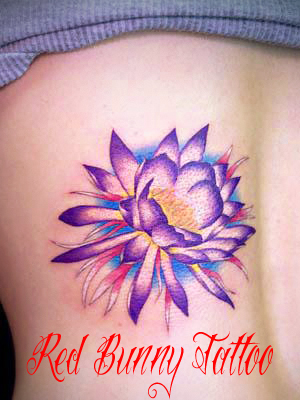 月下美人 花・植物のタトゥーデザイン　flower tattoo