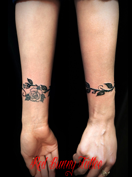 バラ タトゥーデザイン rose tattoo 花・植物のタトゥー
