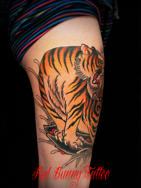 虎 刺青 タトゥーデザイン tiger tattoo 和彫り
