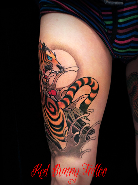 虎 刺青 タトゥーデザイン tiger tattoo 和彫り