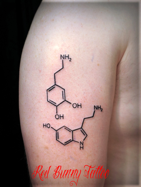 化学式のタトゥーデザイン　chemical formula tattoo