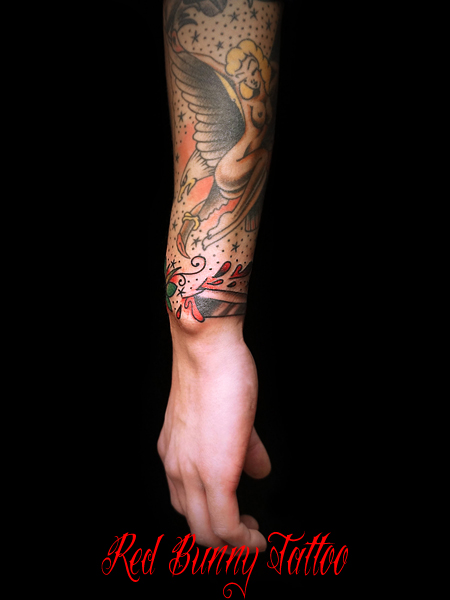 カミソリ・剃刀のタトゥーデザイン　razor tattoo