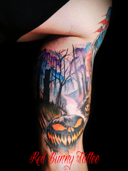 ハロウィーン　タトゥーデザイン  halloween tattoo