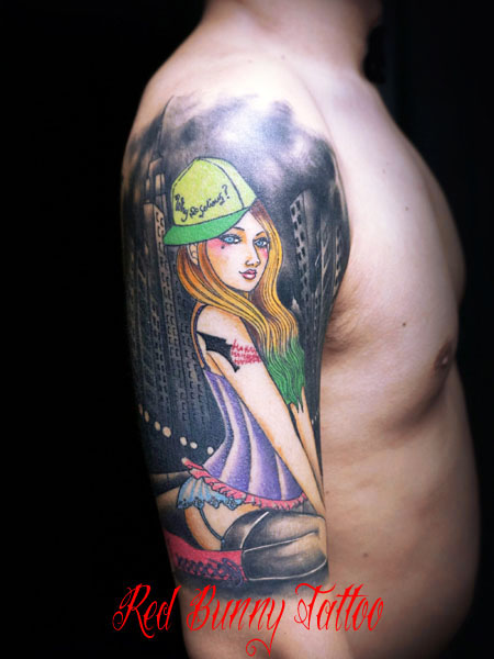 女の子、女性のタトゥーデザイン girl tattoo
