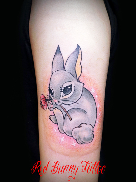 うさぎ 東京 タトゥースタジオ 吉祥寺 Red Bunny Tattoo デザイン 画像