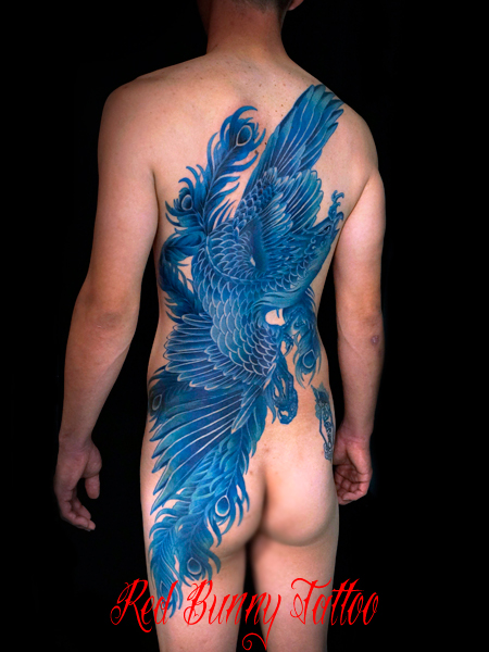 鳳凰 刺青 タトゥーデザイン 和彫り 背中一面 japanese phoenix tattoo
