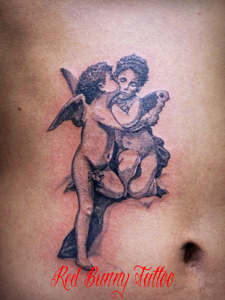 天使 西洋絵画 タトゥーデザイン angel tattoo