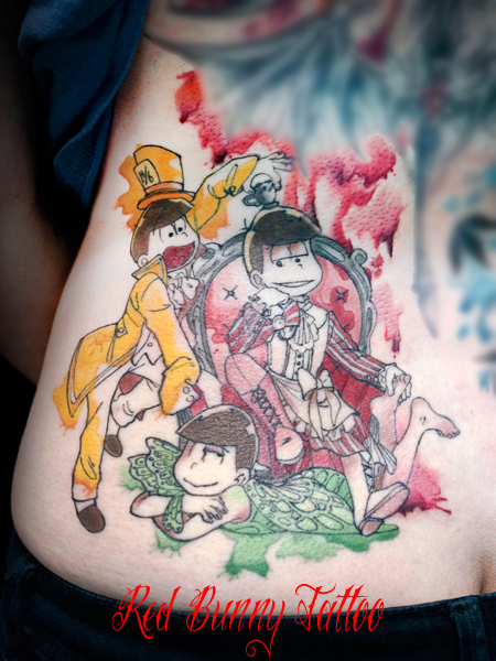 水彩画 ウォーターカラー おそ松さん 漫画 アニメ キャラクター タトゥーデザイン anime tattoo