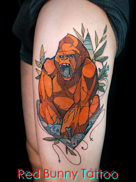 ゴリラのタトゥーデザイン　マグヌスタトゥー・動物・スケッチ・Gorilla tattoo