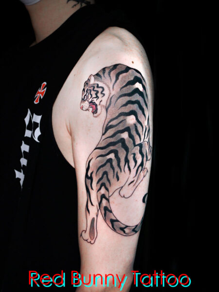 虎の刺青・タトゥーデザイン　japanese tiger tattoo