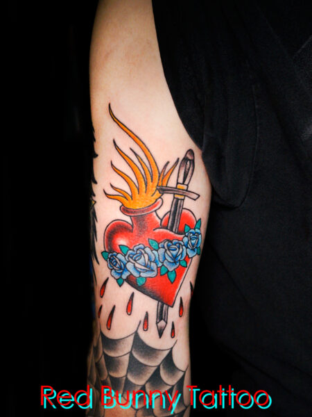 セイクリッドハート　タトゥーデザイン　ペアタトゥー seacred heart tattoo
