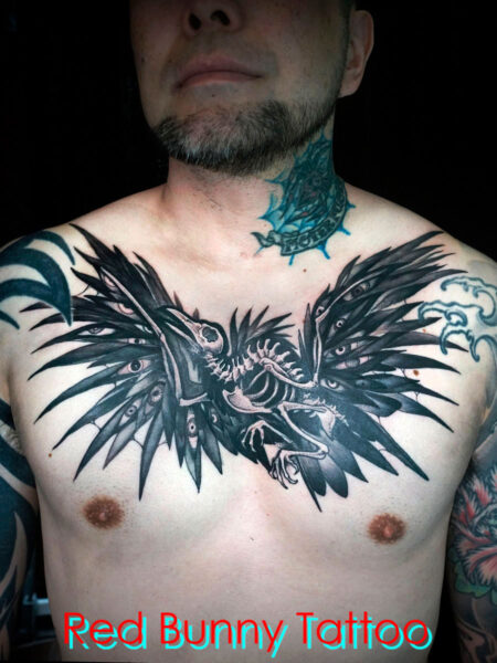 鳥のモンスター　マグヌスタトゥーデザイン　北欧・スウェーデン・bird monster tattoo