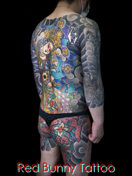 天女の刺青・タトゥーデザイン　背中一面・甲羅彫り・和彫り japanese tattoo