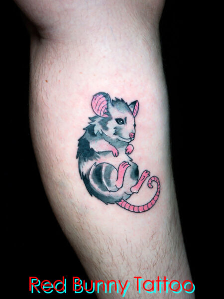 ねずみのタトゥーデザイン　動物・ペット・mouse tattoo・ハムスター