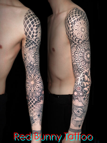 幾何学模様・オリエント・ドット・伝統模様・トライバルタトゥーデザイン tribal tattoo