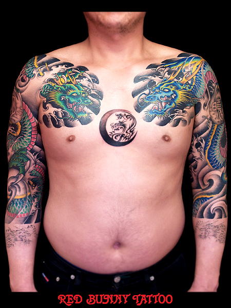 和彫り タトゥー デザイン 刺青 龍