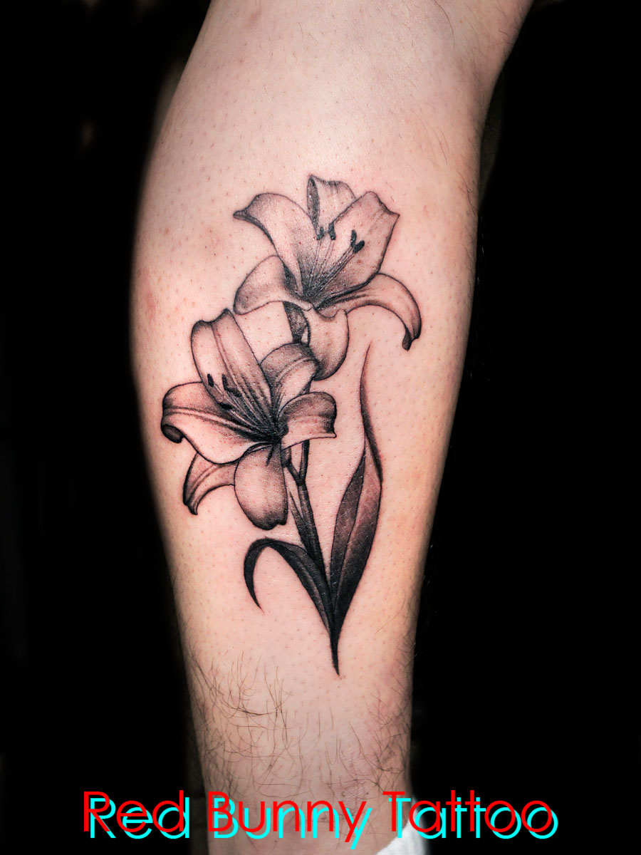 ユリのタトゥーデザイン lily tattoo 