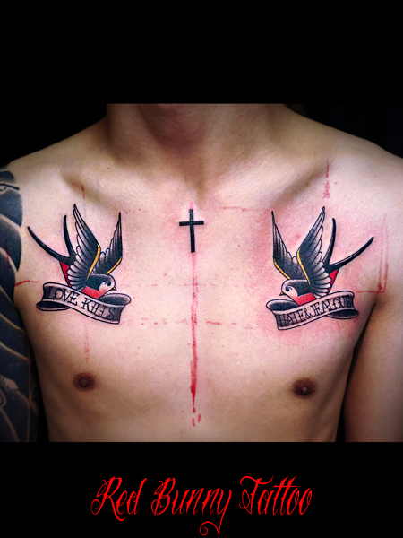 ^gD[fUC co swallow tattoo