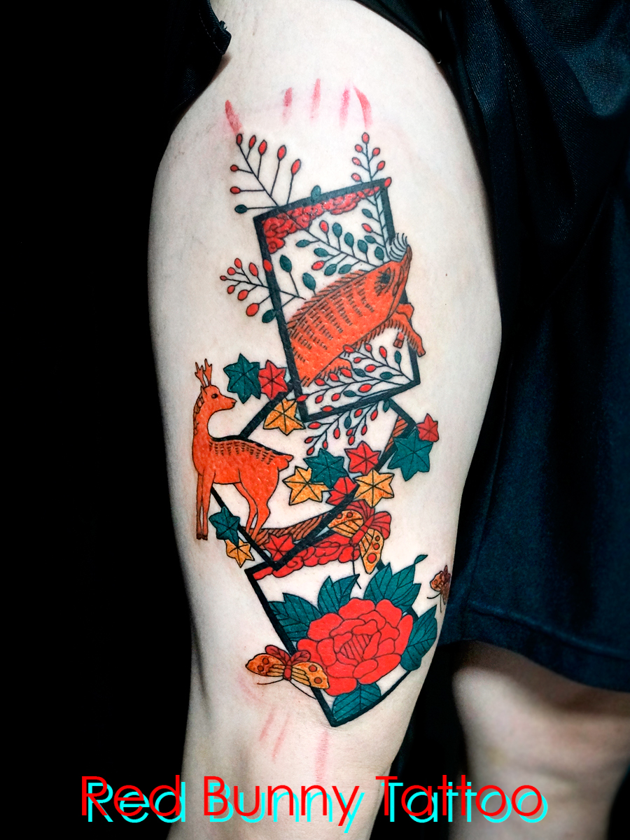 ԎD@@^gD[fUC ځ@card tattoo