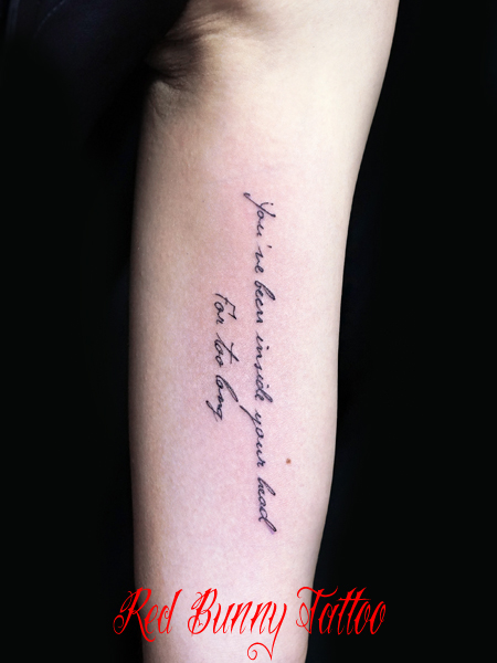 文字 Letter 東京のタトゥースタジオ 吉祥寺 Red Bunny Tattoo 画像 デザインの紹介