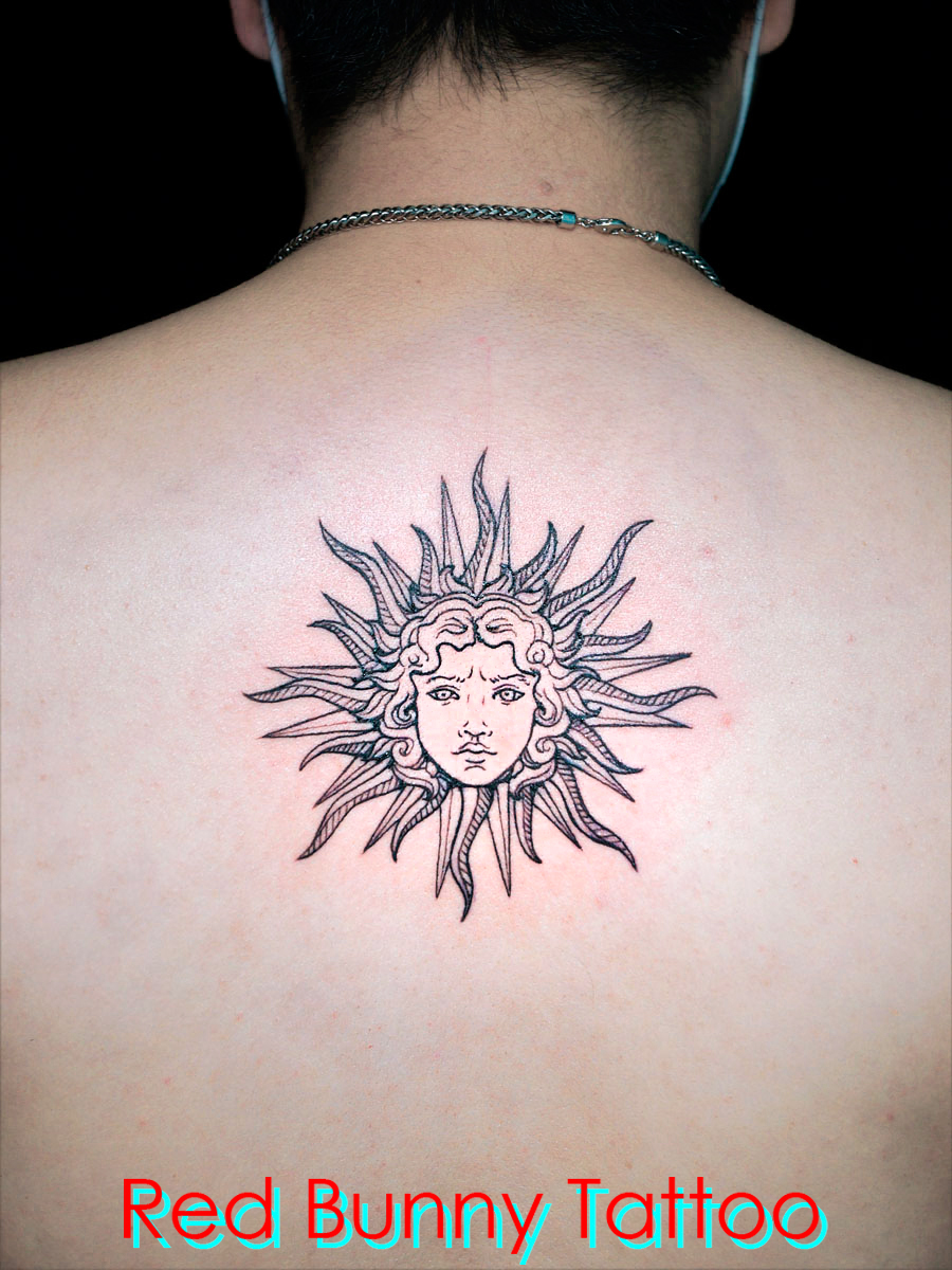 TtFCX@^gD[fUC@|Cg sun face tattoo