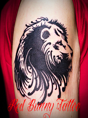 gCo ^gD[ tribal tattoo@lion
